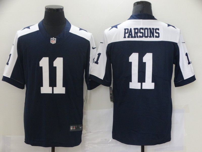 Men Dallas Cowboys 11 Parsons Blue Nike Vapor Untouchable Limited 2021 NFL Jersey